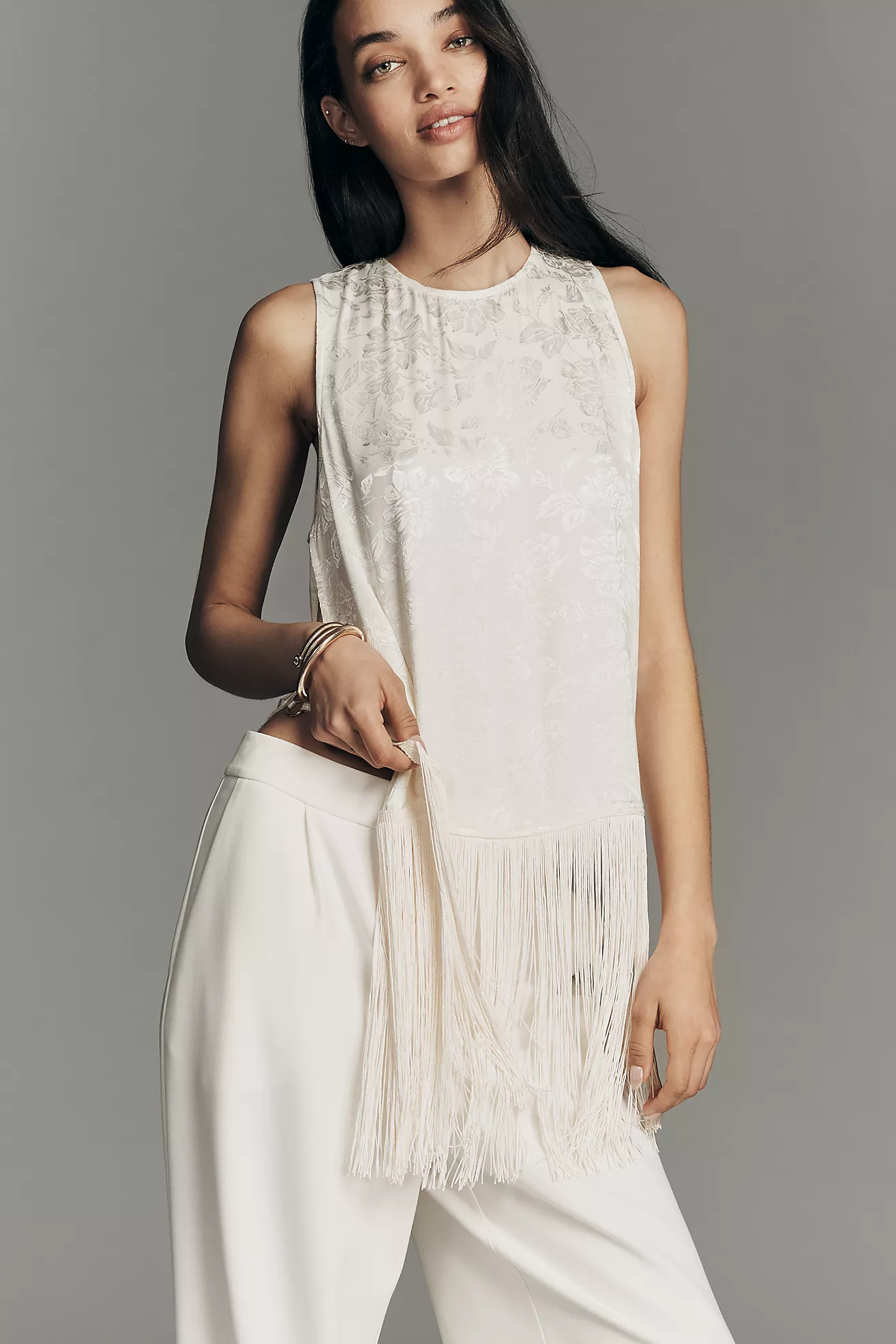 4si3nna Sleeveless Fringe Top
