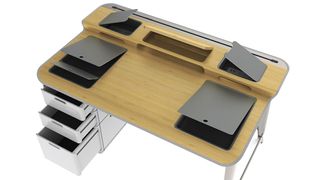 Owen Read's Pocket Desk creates a more versatile computer working space with its storage