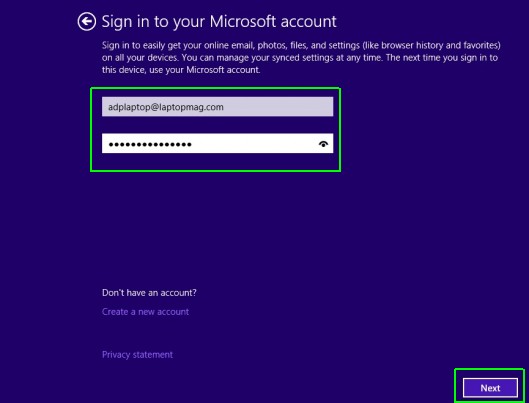 sign in to your Microsoft account