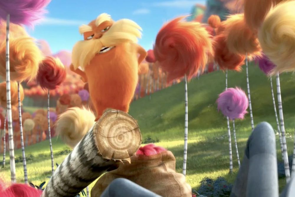 A screenshot from the move &quot;The Lorax&quot;