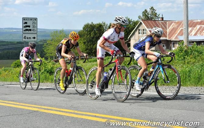 Canuel and Fortin at the front