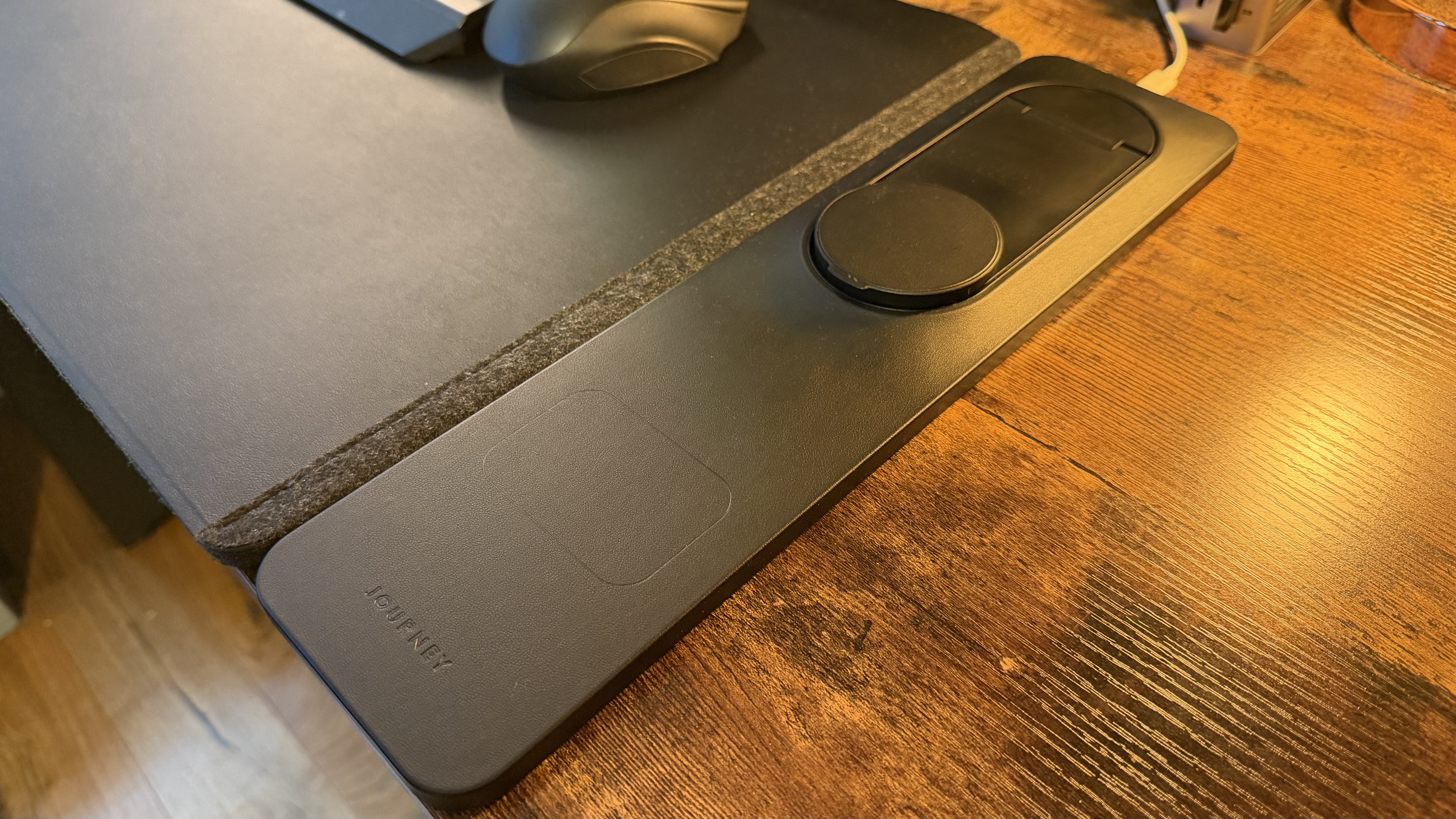 Journey ALTI LIFT desk mat on a wooden desk