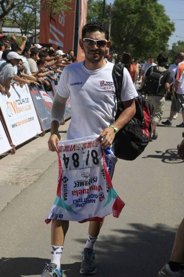 Jose Serpa makes it to the start in time....just