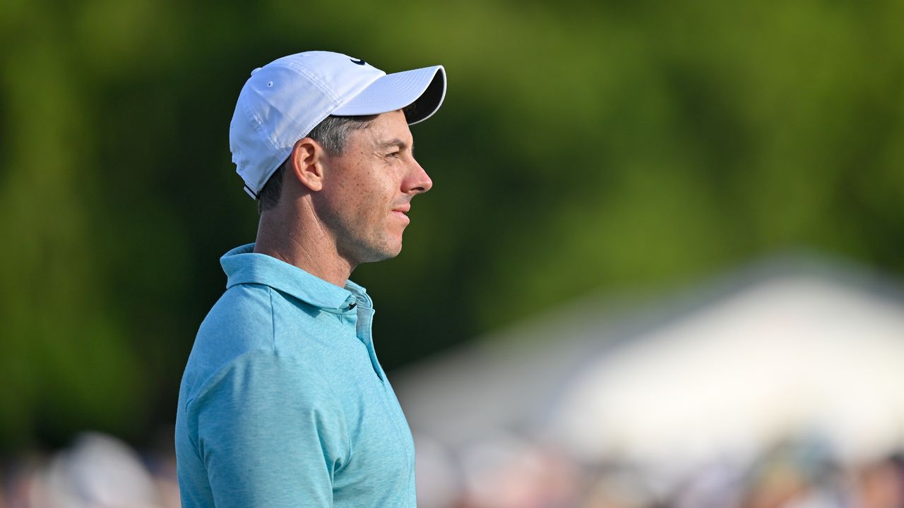 Rory McIlroy looks on at the US Open