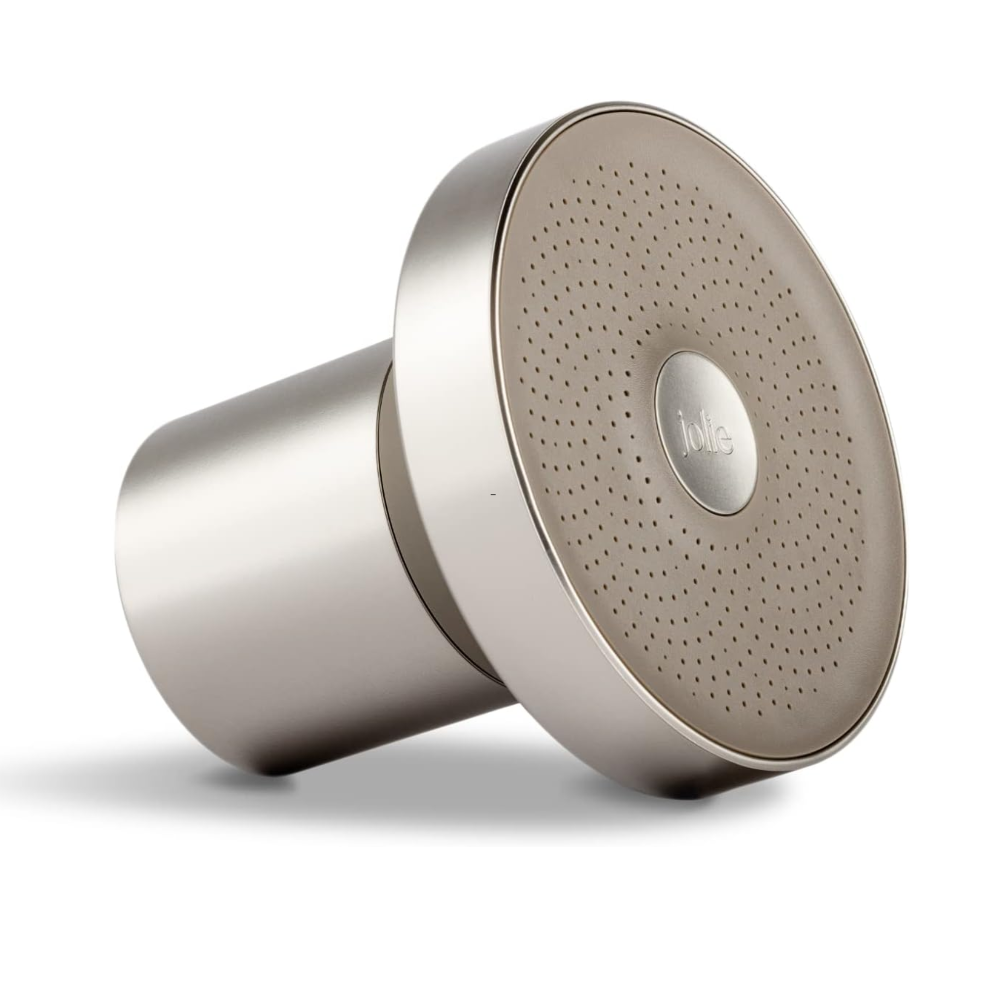 a silver showerhead