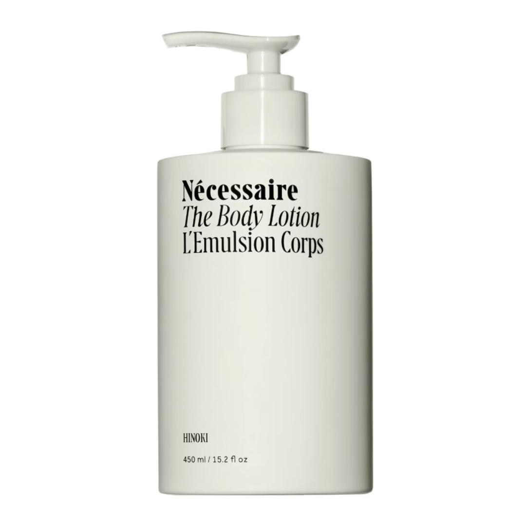 A product shot of the N&amp;eacute;cessaire The Body Wash Hinoki, on a white background