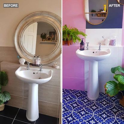 bathroom before after
