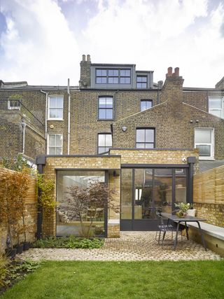 glazed extension attached to victorian terraced house by IQ Glass