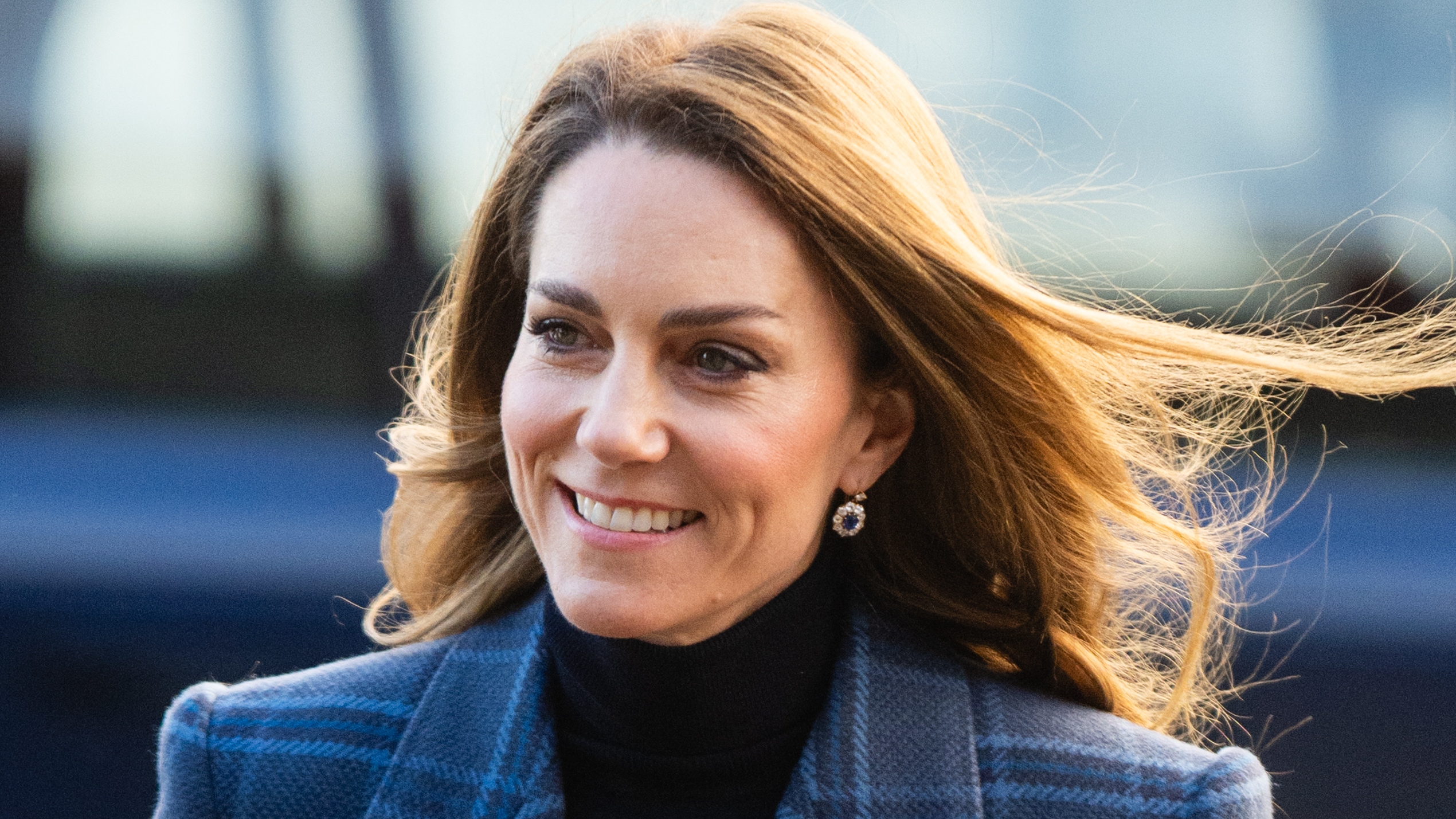 Catherine, Princess of Wales arrives for a visit to the National Curling Academy