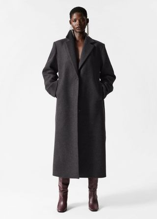 Single-Breasted Wool Maxi Coat