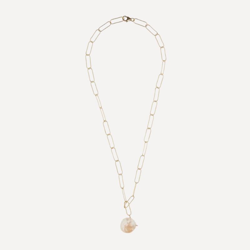 Image of chain pearl necklace