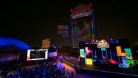 A life-size digital stage for the Tetris World Championship.