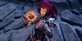 Darksiders 3 Fury holding a glowing orb