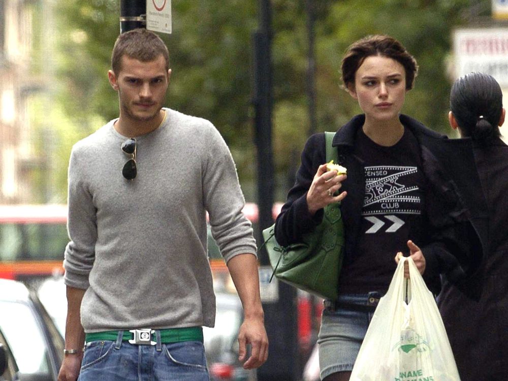 Keira Knightley and Jamie Dornan in North London