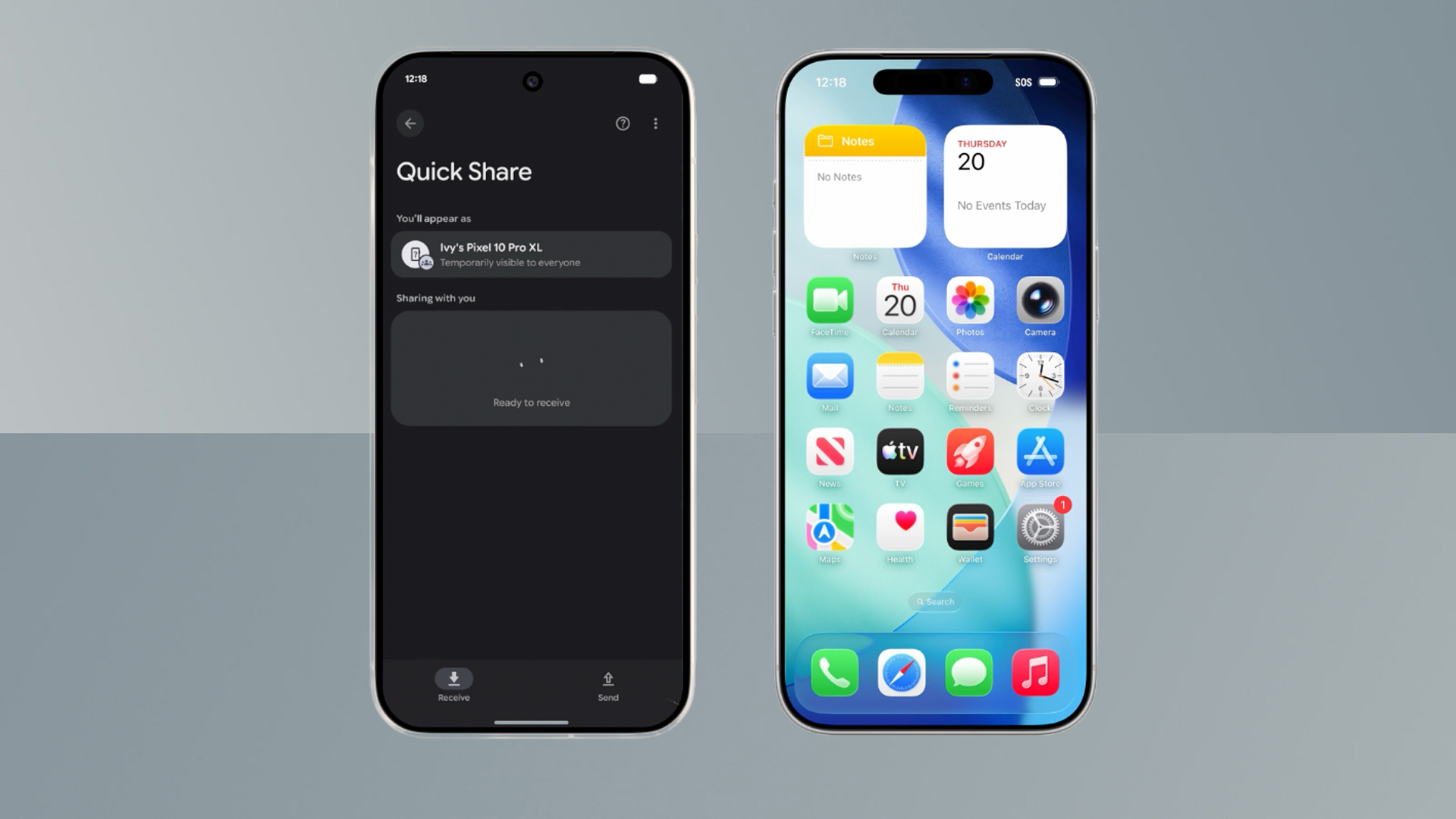 Android and Apple Quick Share and AirDrop