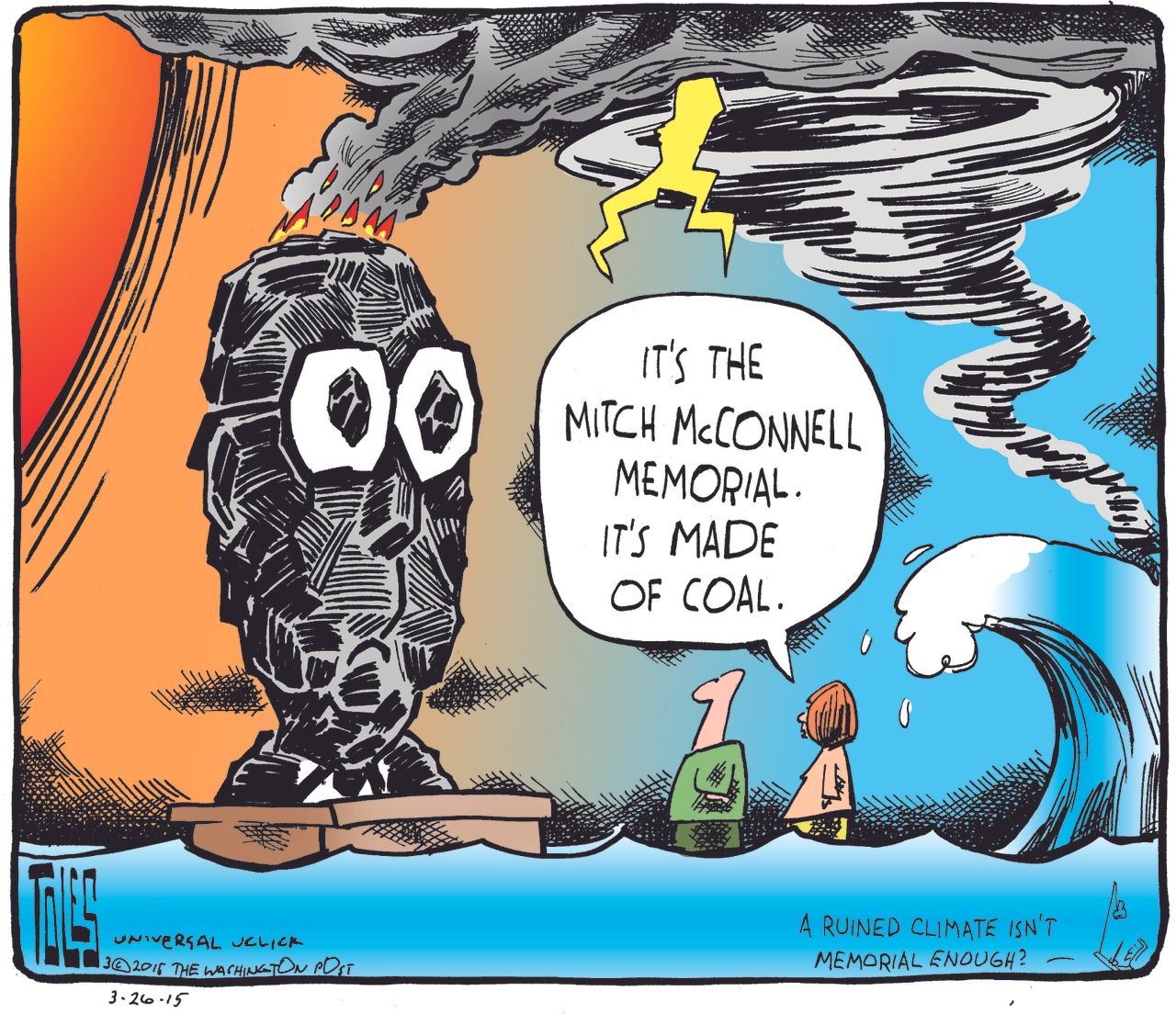 Political cartoon U.S. Mitch McConnell coal