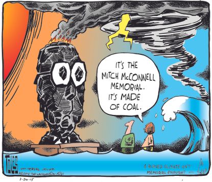 Political cartoon U.S. Mitch McConnell coal