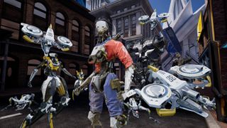 A variety of robots featured in Robo Recall: Unplugged