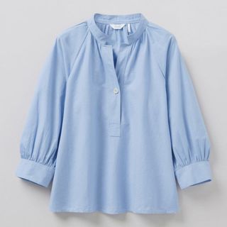 flat lay of Toast Cotton Shirt in blue