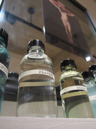 Some of the ingredients required to "epigenetically clone" Jesus Christ, as seen on display at Modernism gallery in San Francisco in October 2012.