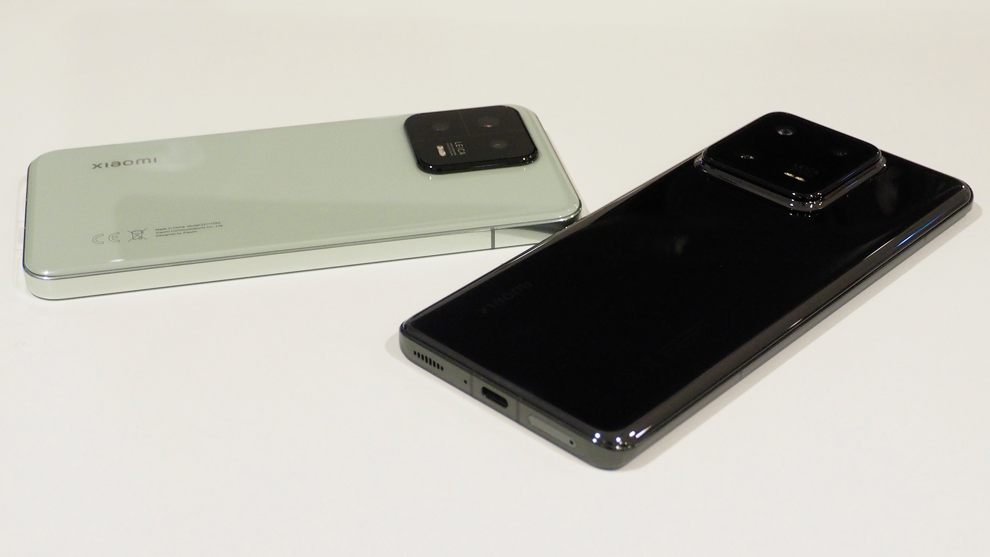 Xiaomi 13 review with Xiaomi 13 Pro backs angled