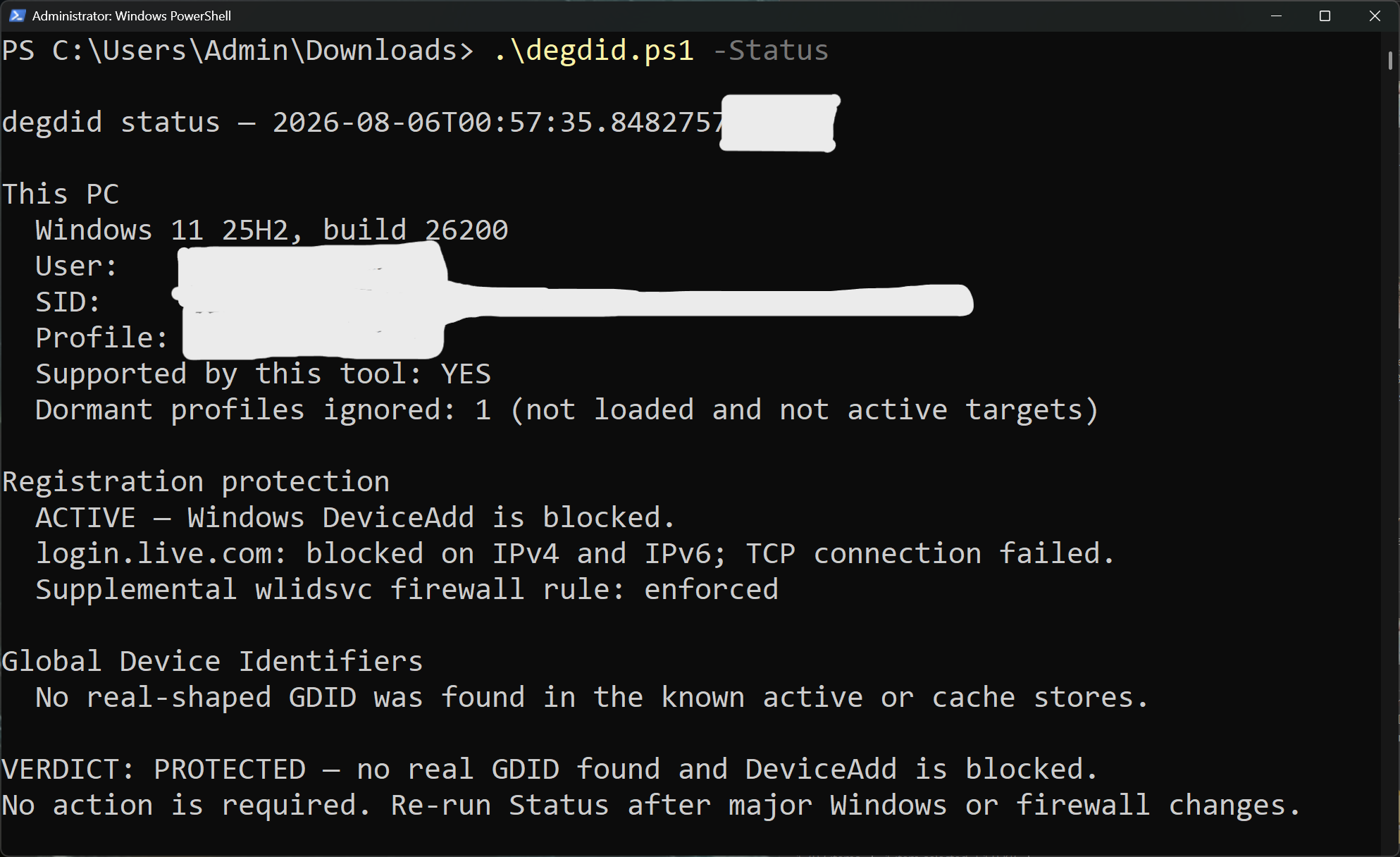 Running the deGDID script