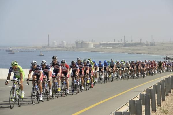 The peloton in Oman.