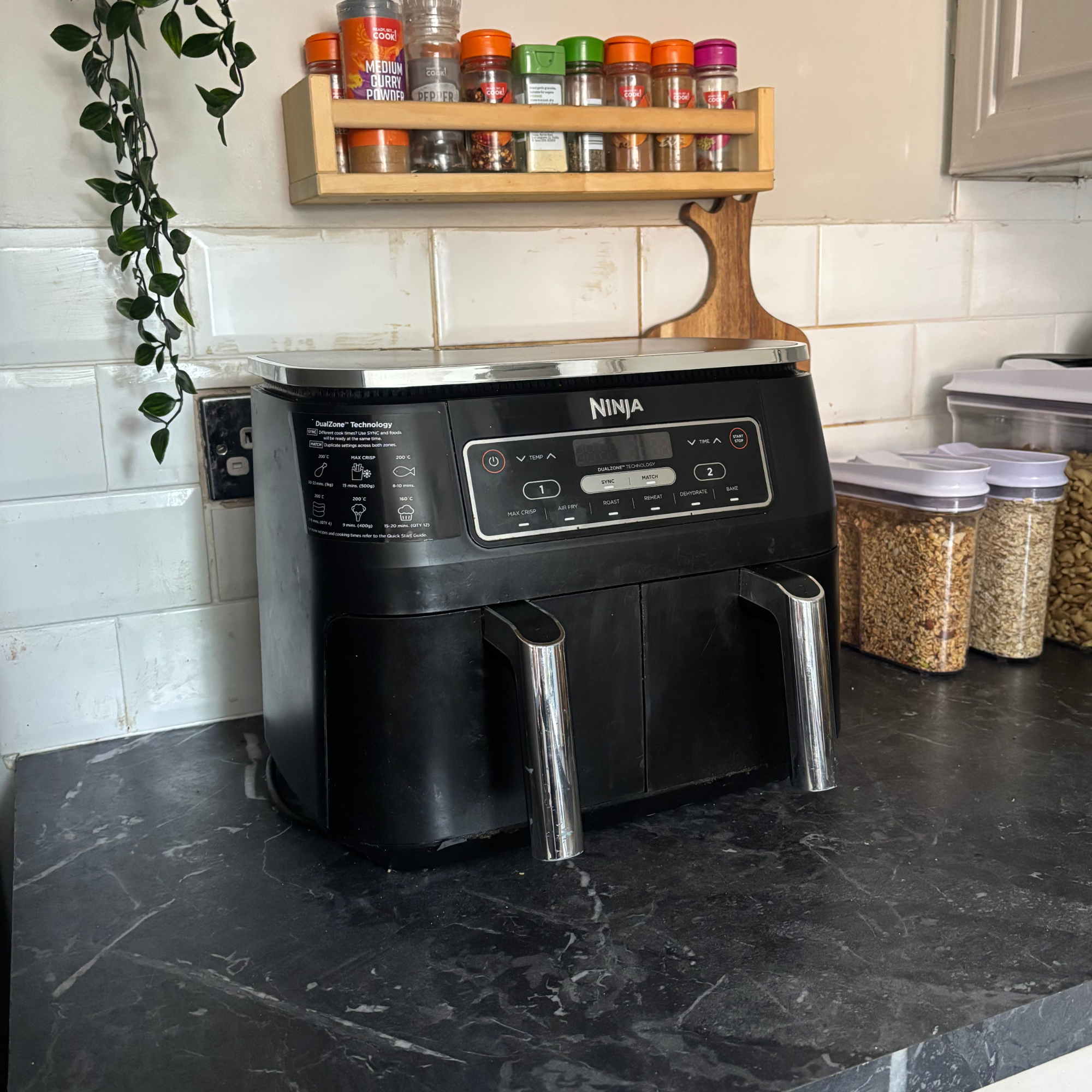 Kitchen air fryer on worktop
