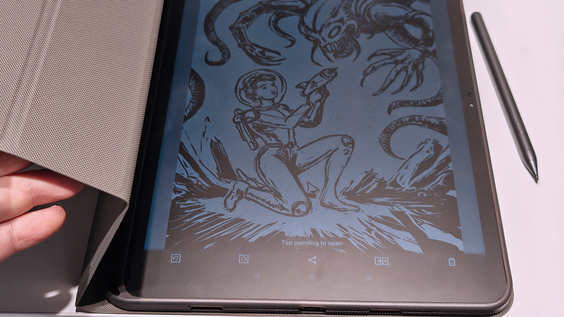 Huion Kamvas Skate 13 review; images of an Android drawing tablet