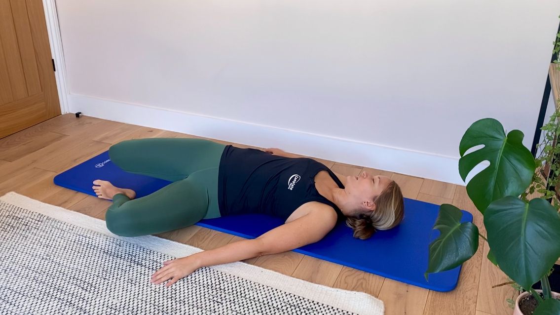 Physiotherapist Helen O&#039;Leary performing a wide leg side-to-side