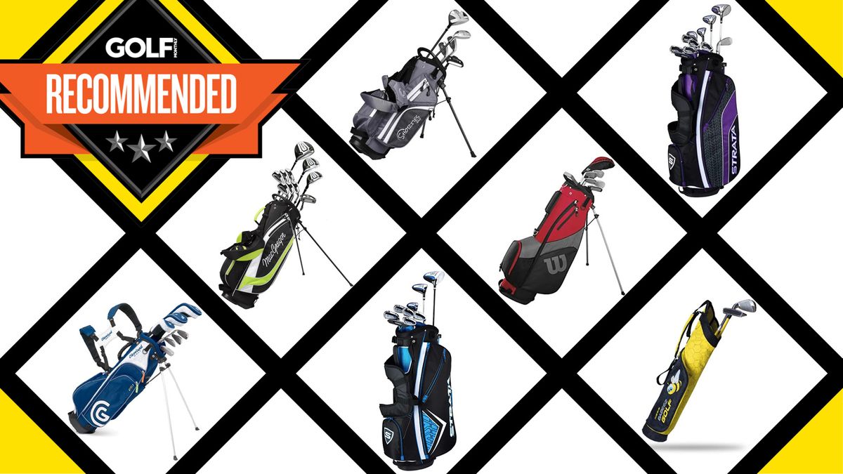 Kids golf bag with putter and four yellow top flite purchases balls