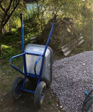 Wheelbarrow gravel