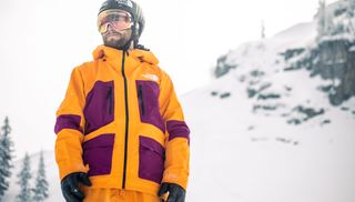 Person wearing The North Face Freeride collection