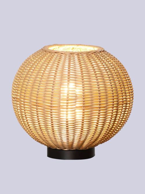 Orta Woven Rattan Rechargeable Garden Table Lamp