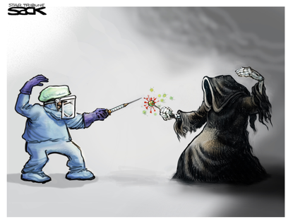 Editorial Cartoon U.S. Vaccines COVID&nbsp;