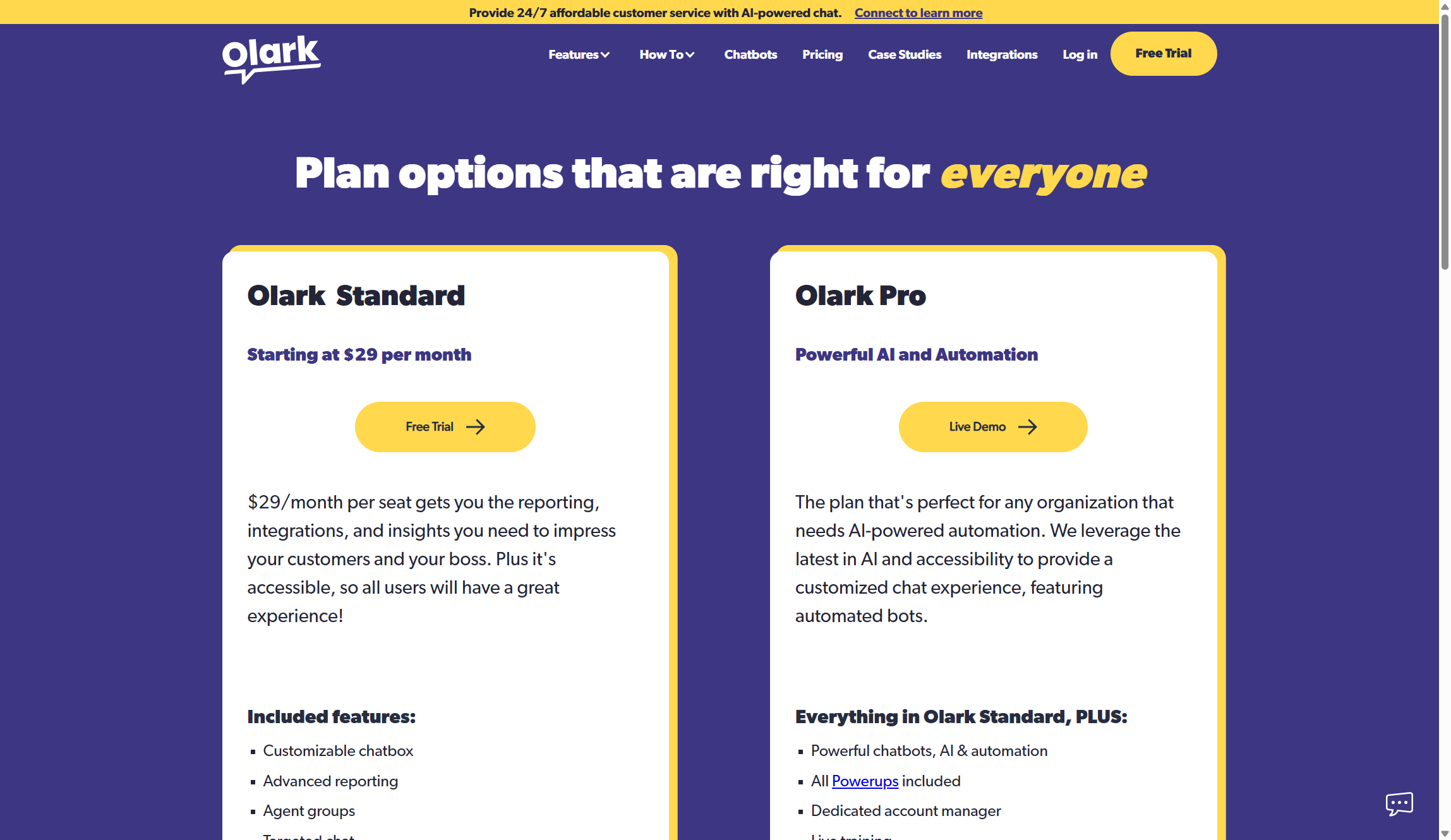 Olark pricing