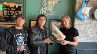 (from left) Mats Eriksson, Tony Iommi and Esben Horn