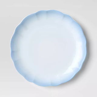 blue dinner plate
