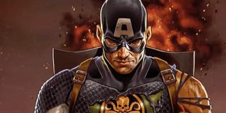 Captain America wearing Hydra insignia