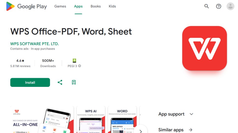 WPS Office website screenshot (December 2025).