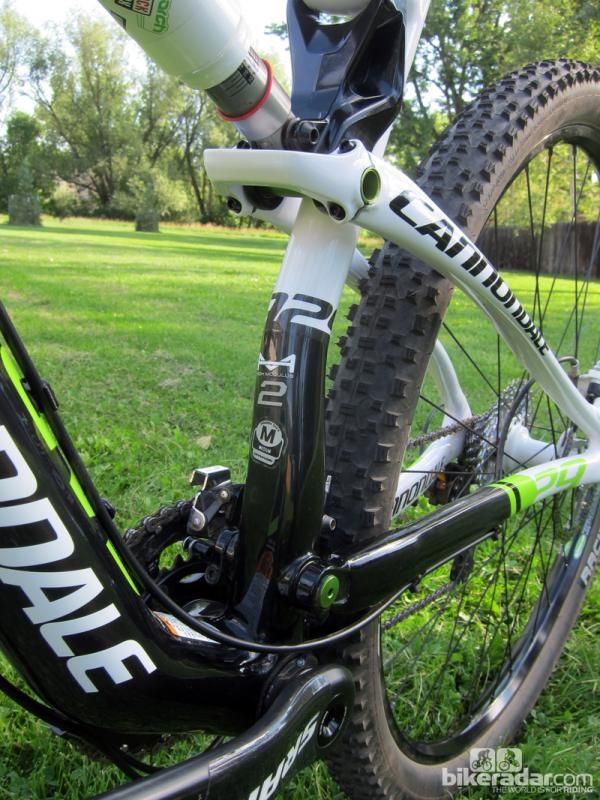 The seat tube is highly asymmetrical.