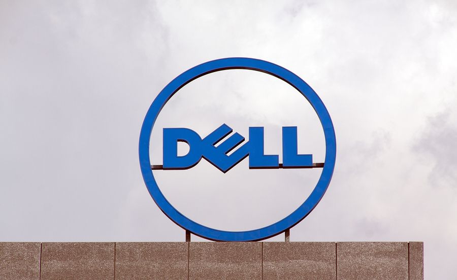 Dell sign on top of building