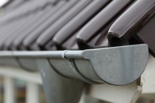metal guttering reduces the amount of plastic required for rainwater harvesting