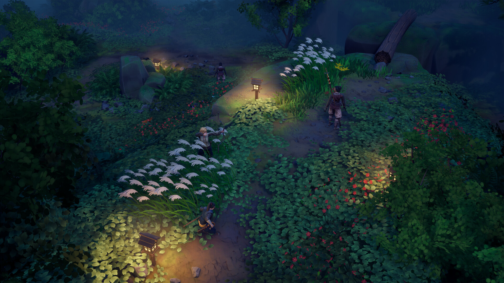 Your crew moving through a field.