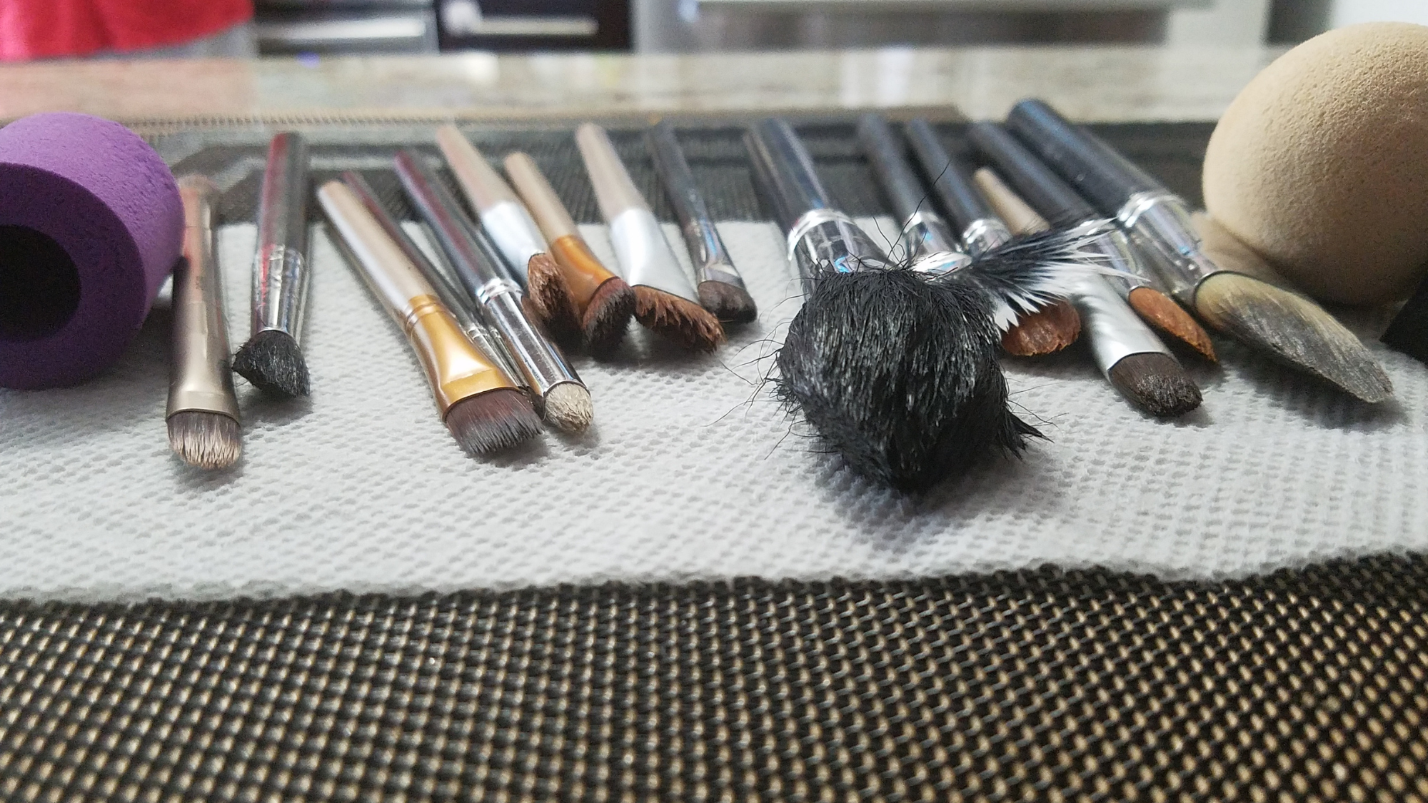 wash makeup brushes