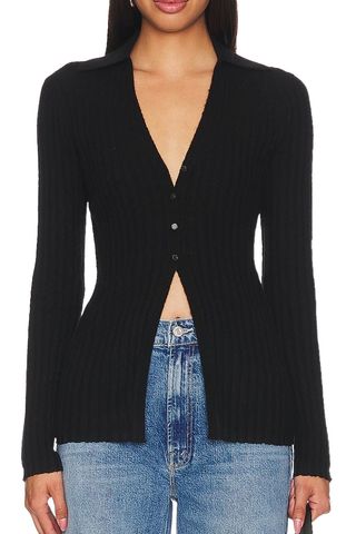 Rib Button Cardigan