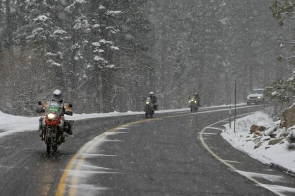Getting closer to Northstar snow began to accumulate on the road