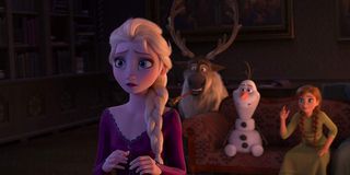 Elsa, Sven, Olaf and Anna in Frozen II