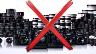 Canon cameras with red x over them