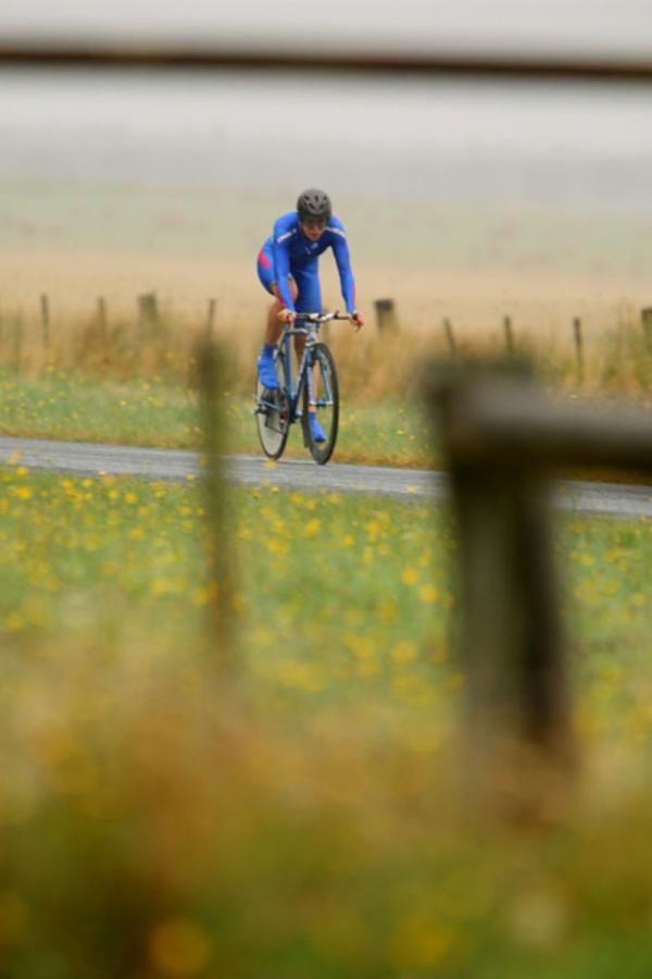 It was a rural setting for the time trial championships